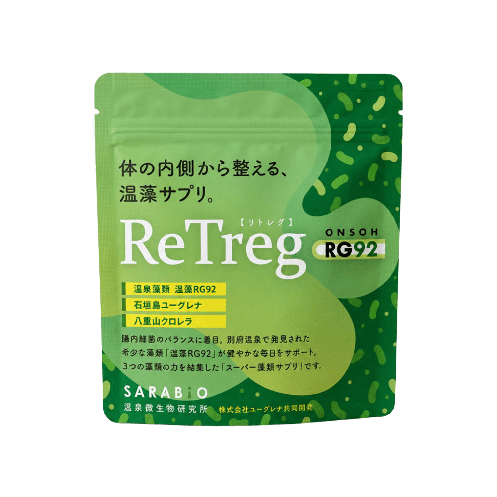 ReTreg 温藻RG92配合サプリメントのパッケージ